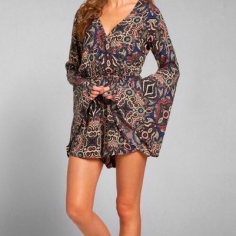 Abercrombie and Fitch new with tags paisley bell sleeve romper